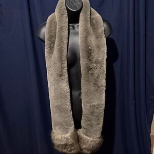 Kohl's Luxurious Faux Fur Scarf - Gray